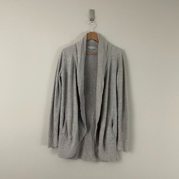 Barefoot Dreams CozyChic Lite Circle Cardi Cardigan in Gray Size Medium - Picture 1 of 7